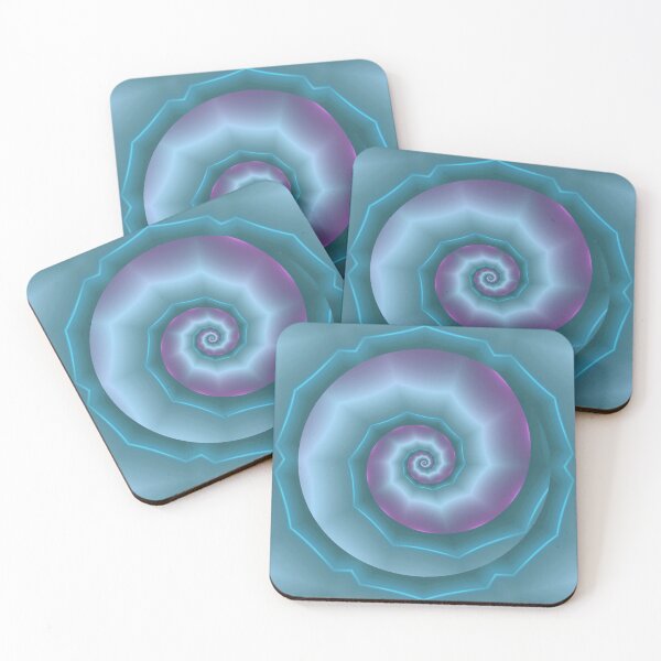 Item preview, Blue Neon Glow Spiral designed and sold by Roanemermaid.