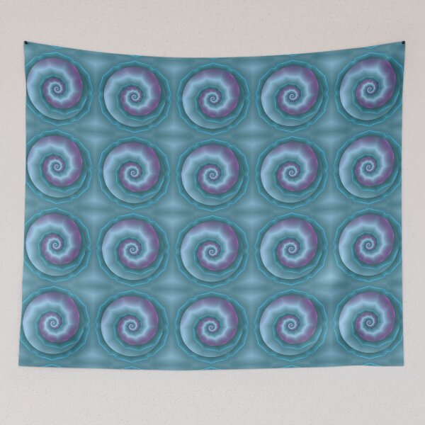 Item preview, Blue Neon Glow Spiral designed and sold by Roanemermaid.