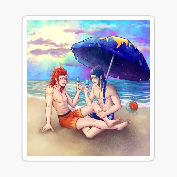 Vista previa del artículo con la obra «Verano - Sun & Moon (Lea & Isa) - Día», diseñado y vendido por AmeNocturna.