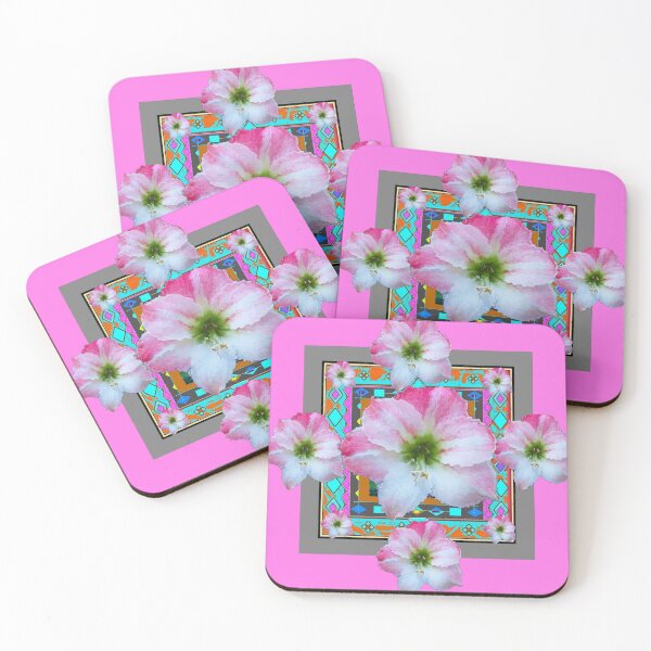 Item preview, CALIFORNIA STYLE PINK & WHITE AMARYLLIS FLORAL PATTERNS,  designed and sold by sharlesart.