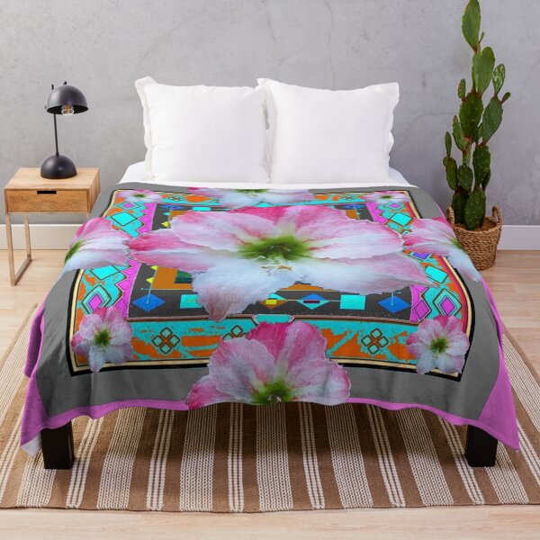 Item preview, CALIFORNIA STYLE PINK & WHITE AMARYLLIS FLORAL PATTERNS, designed and sold by sharlesart.