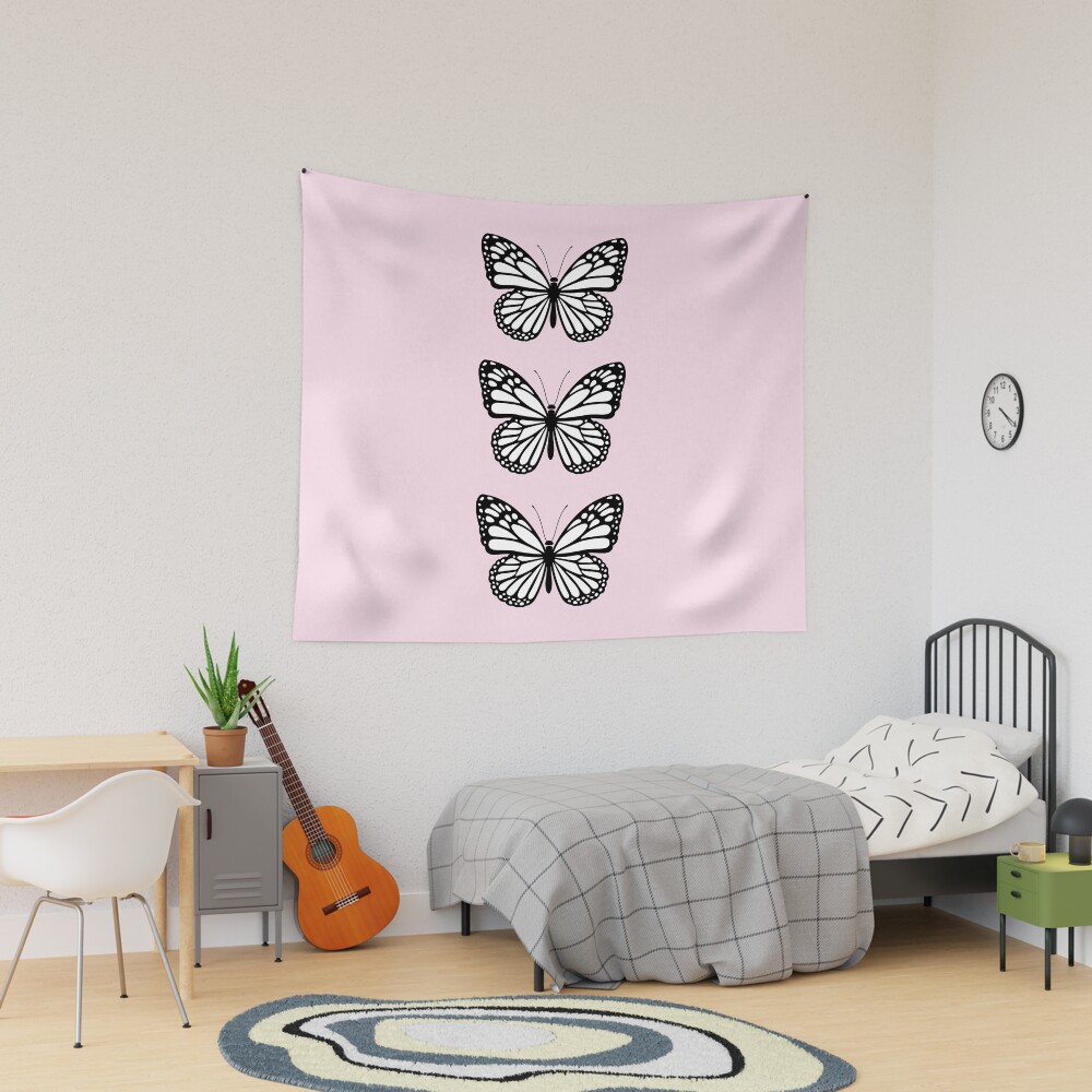 Pink Butterfly Tapestry for Sale by Leila Sayan Redbubble