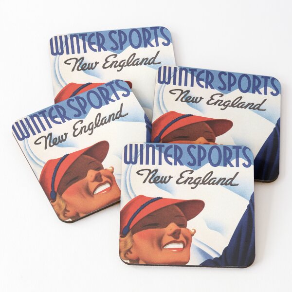 Item preview, Winter Sports in New England Canada Advertisement Sascha Maurer Vintage Travel designed and sold by retroposters.