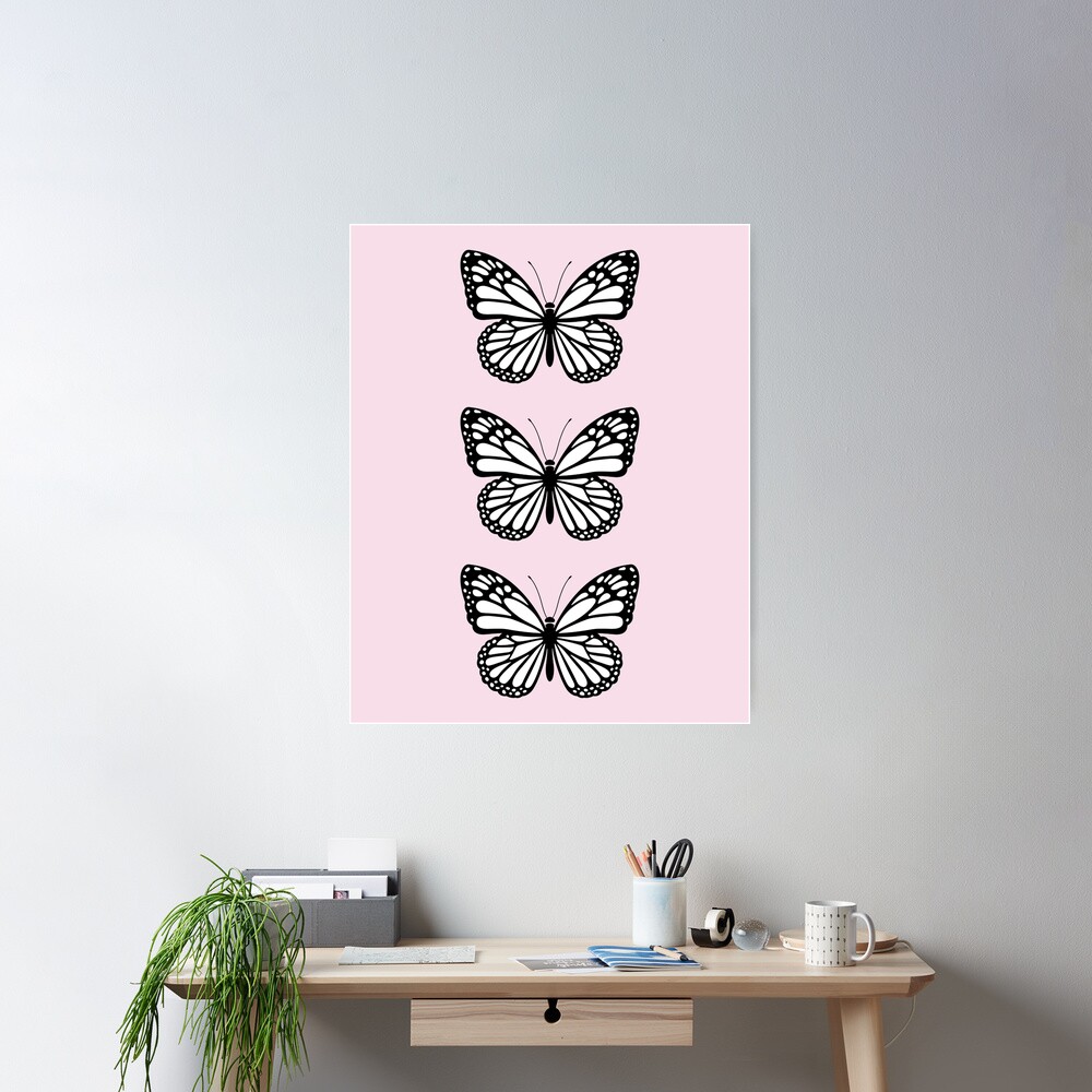 Pink Butterfly Poster