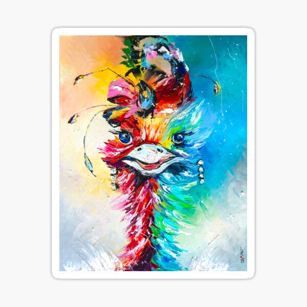 FASHIONABLE OSTRICH Sticker