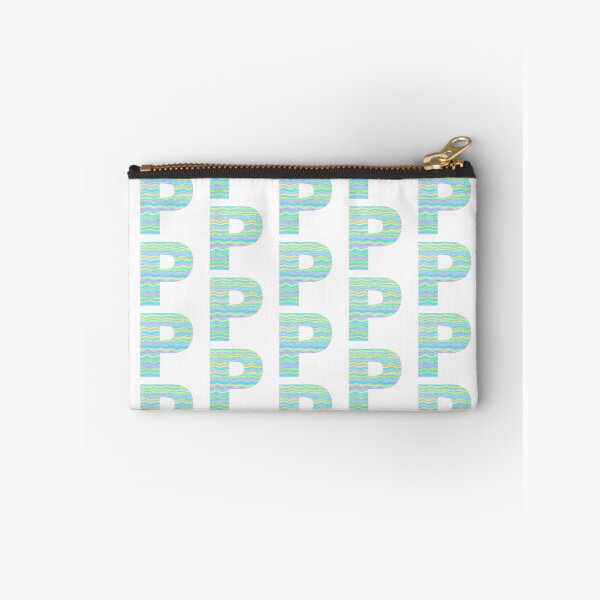 Item preview, Letter P Neon Wavy Stripe Pattern Monogram Initial designed and sold by theartofvikki.