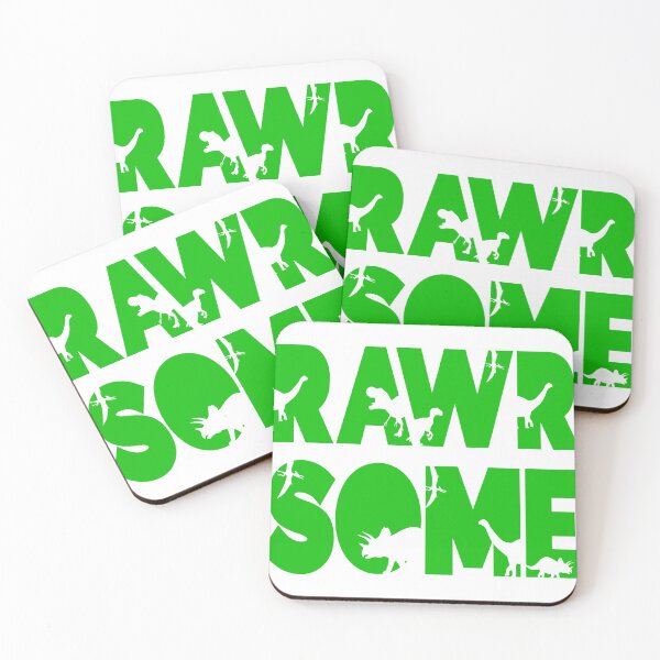 Item preview, Funny Dinosaur Pun - Rawrsome designed and sold by MclaughlinGifts.