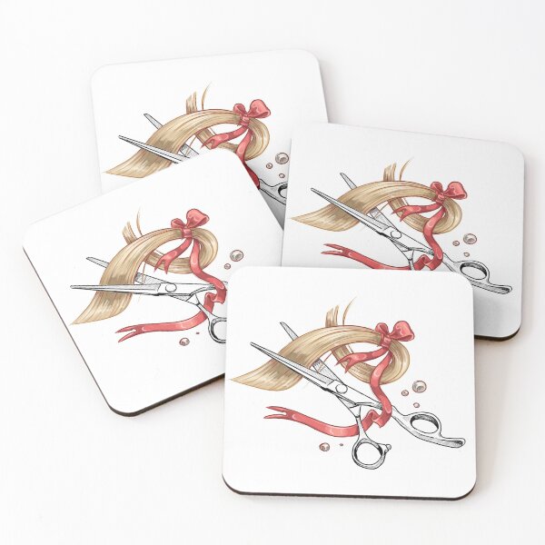 Item preview, haircut scissors with red tape designed and sold by Viktoria-JaiHo.