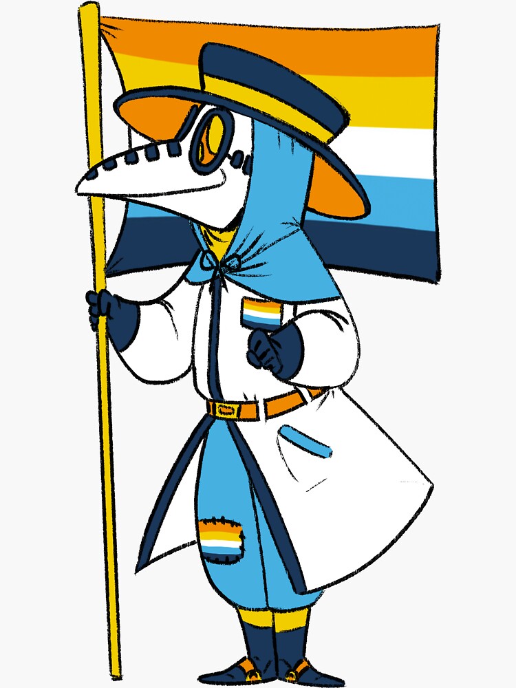 Alternate Aroace Pride Flag Plague Doctor Sticker For Sale By Soodie Redbubble 4581