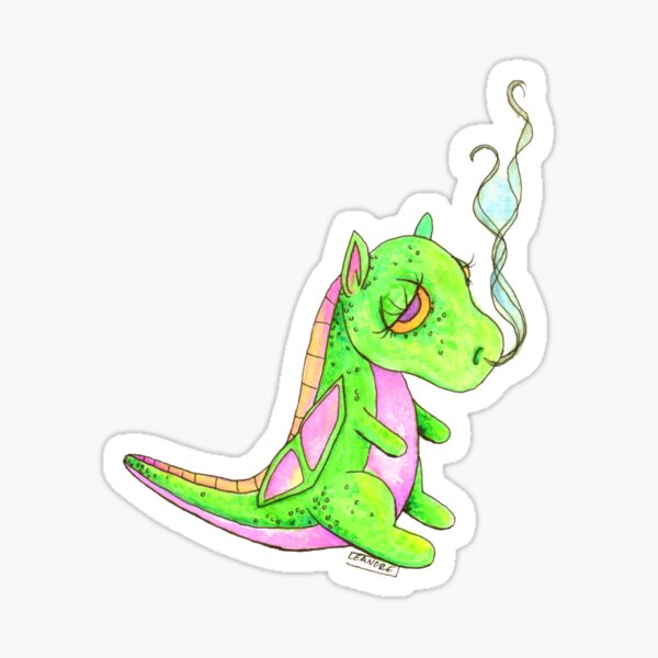Poof the Sleepy Dragon Sticker