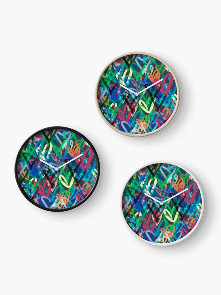 Thumbnail 3 of 4, Clock, Abstract pattern designed and sold by LoraSi.