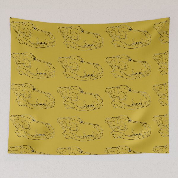 Item preview, Dog Skull Friend, transparent line art designed and sold by rootinspiration.