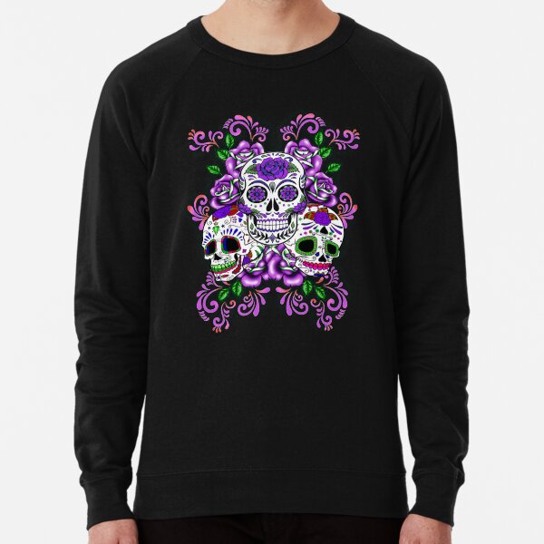 Pink Floral Black Sugar Skull Day Of The Dead