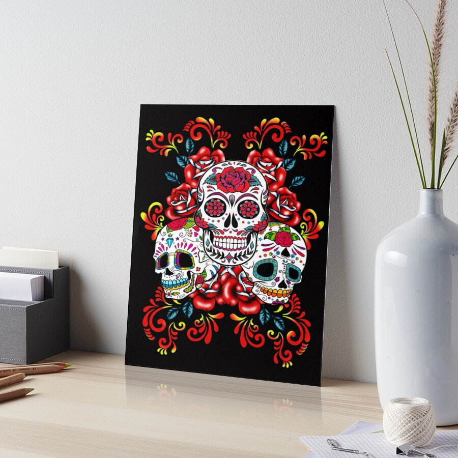 Boston Red Sox Sugar Skull Print 11x14 print