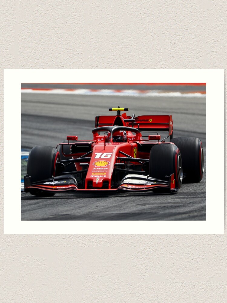 Formula One F1 Charles Leclerc Monaco Ferrari Driver 2019 Car 2019 German Grand Prix Set Up Art Print By Thesmartchicken Redbubble - f1 2019 roblox