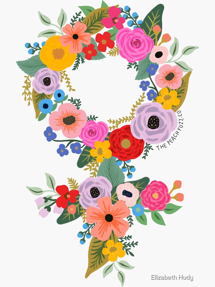 Floral Feminist - The Peach Fuzz by elizabethhudy