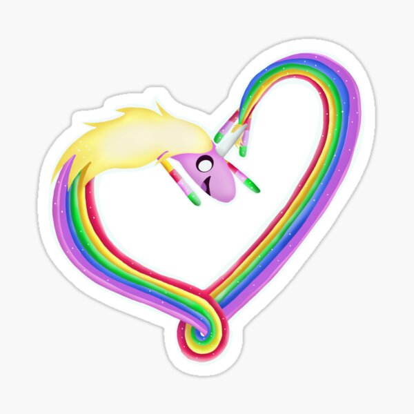 Item preview, Lady Rainicorn Heart Shape Adventure Time Fan Art designed and sold by Angel Lu.