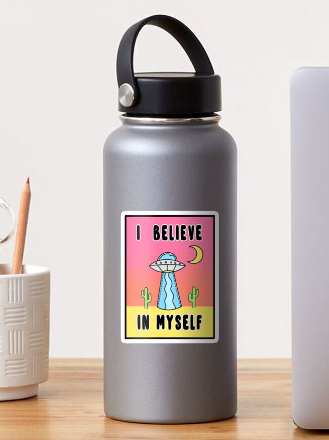 Thumbnail 1 of 3, Sticker, I Believe In Myself - The Peach Fuzz designed and sold by elizabethhudy.