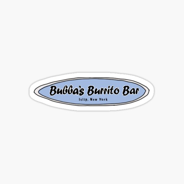 Artikel-Vorschau von Bubbas Burrito Bar Aufkleber, designt und verkauft von Caroline Gonzalez.