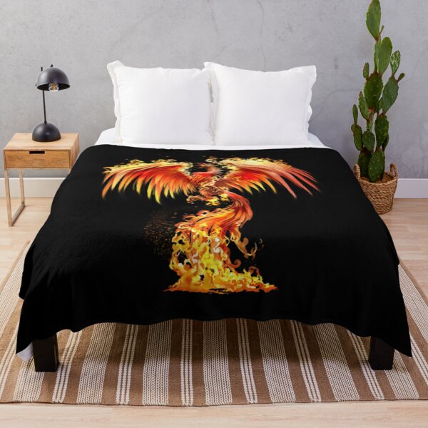 Item preview, Fantasy Orange Fire Phoenix Rises From The Fiery Ashes designed and sold by Atteestude.