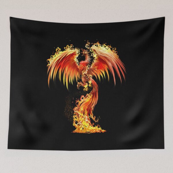 Item preview, Fantasy Orange Fire Phoenix Rises From The Fiery Ashes designed and sold by Atteestude.