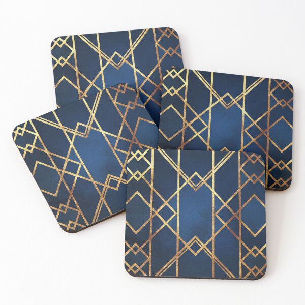 Item preview, Navy Gold Geometric designed and sold by MA DESIGNS.