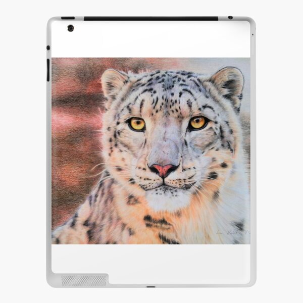 Snow leopard portrait iPad Skin