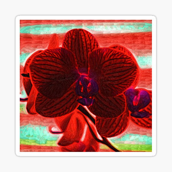 Blood Red Orchid Sticker
