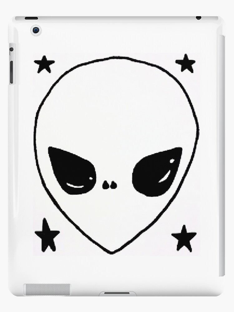 Schwarz Weiss Alien Mit Sternen Ipad Hulle Skin Von Is This It Redbubble