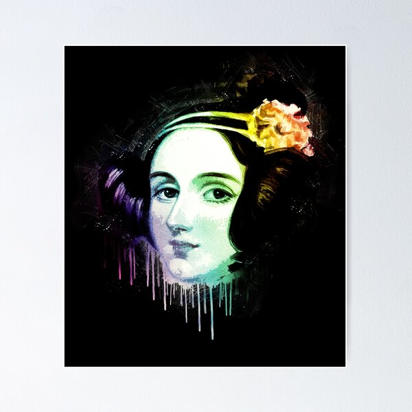 Item preview, Ada Lovelace Urban Grunge Painting Rainbow Spectrum designed and sold by whatyoulove.