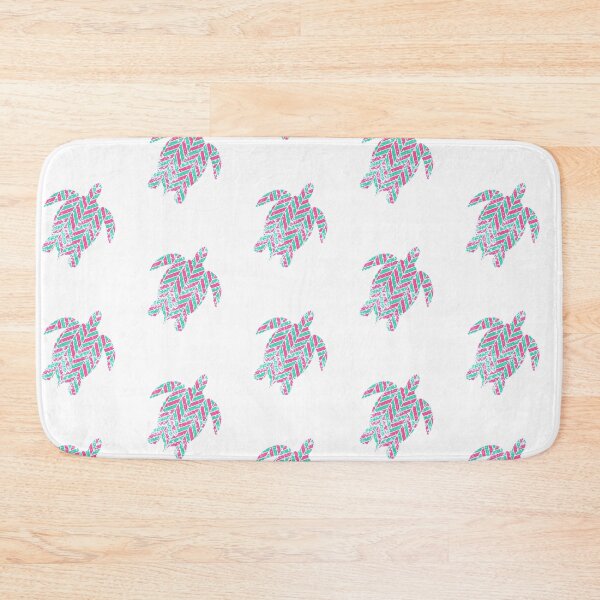 Item preview, Preppy Pink and Teal Green Distressed Seaturtle Sea Turtle Gifts designed and sold by gillys.