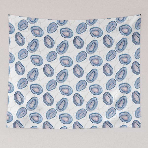 Item preview, Silver blue geodes / agate slices designed and sold by Marlene Wagenhofer.