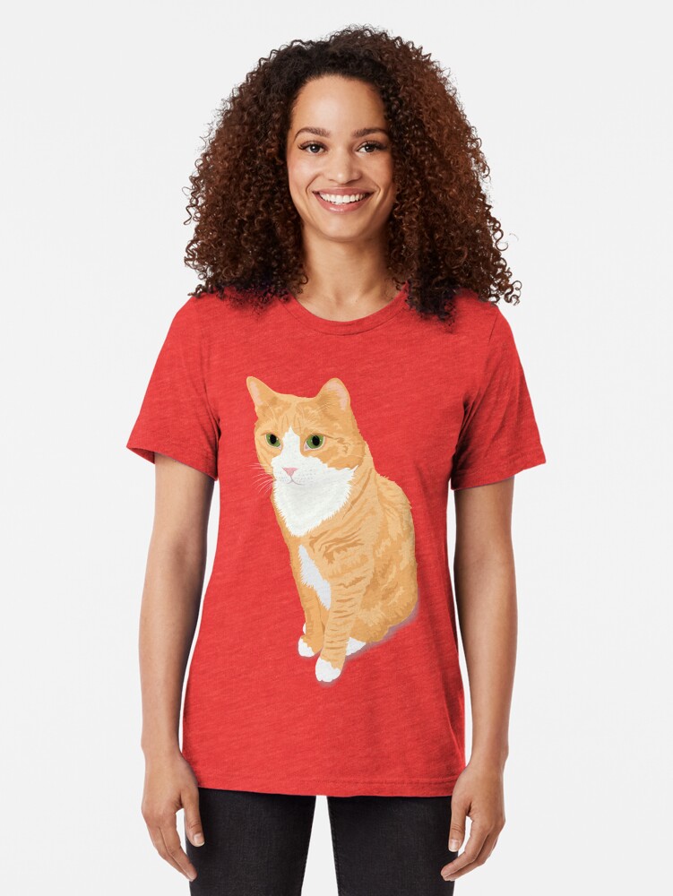 orange tabby cat shirt