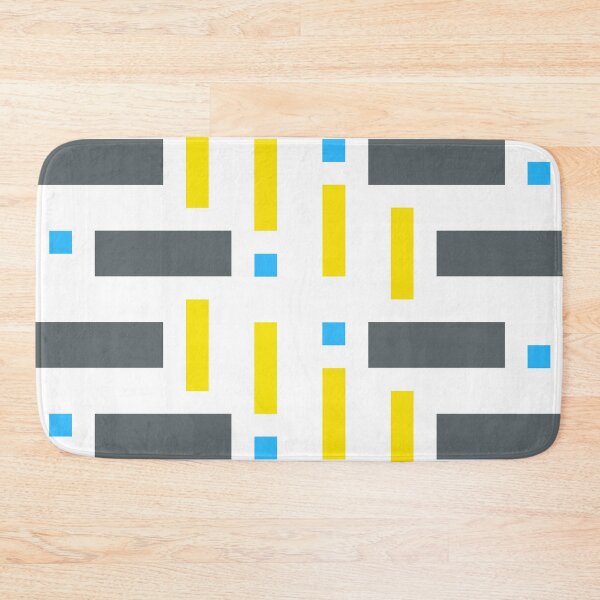 Item preview, Pattern of Squares in Blue, Yellow and Gray designed and sold by Istvan Ocztos.