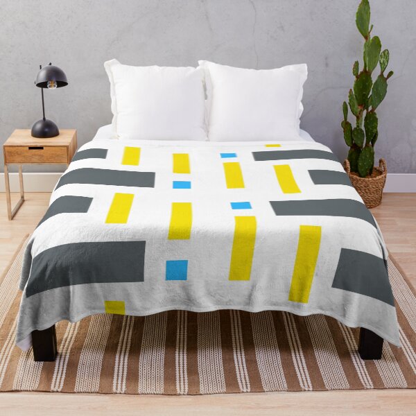 Item preview, Pattern of Squares in Blue, Yellow and Gray designed and sold by Istvan Ocztos.