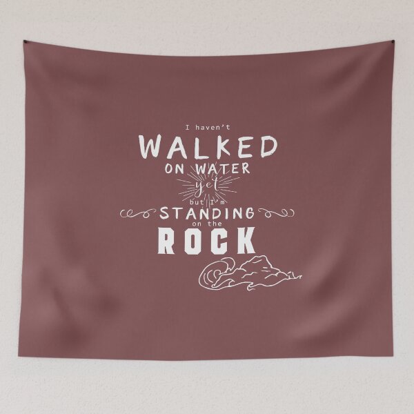 Item preview, Standing on the Rock Christian typography designed and sold by LindaCooke.