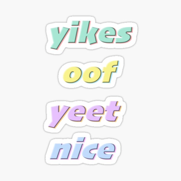 "Pastel Words Sticker Pack" Sticker for Sale by claireee67 Redbubble