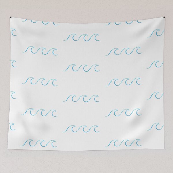 Item preview, wavy light blue pattern designed and sold by swerth1217.