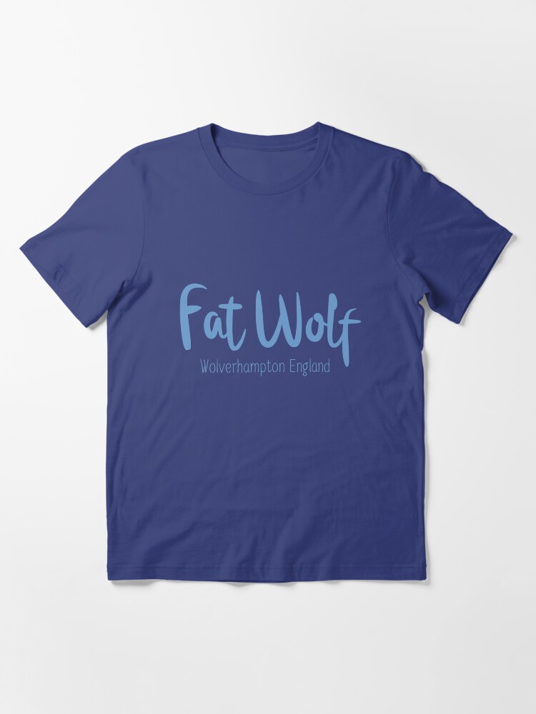 Alternate view of Fat Wolf Logo (Blue) Essential T-Shirt