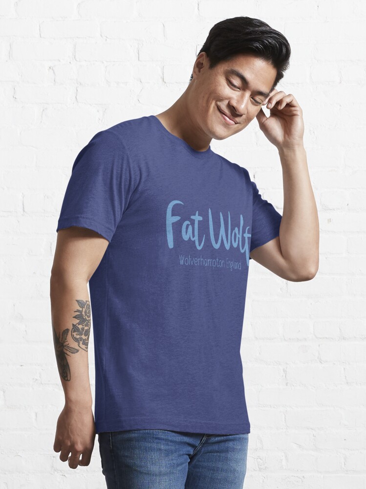 Alternate view of Fat Wolf Logo (Blue) Essential T-Shirt