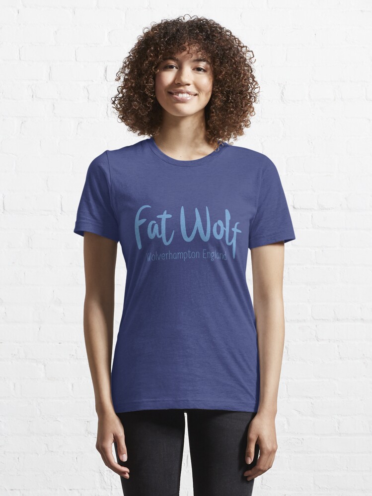 Alternate view of Fat Wolf Logo (Blue) Essential T-Shirt