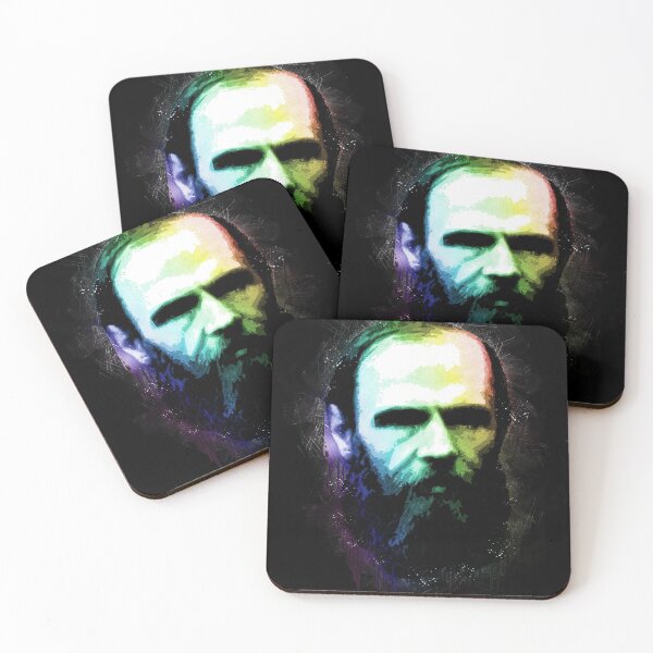 Item preview, Fyodor Dostoevsky Urban Grunge Painting Rainbow Spectrum designed and sold by whatyoulove.
