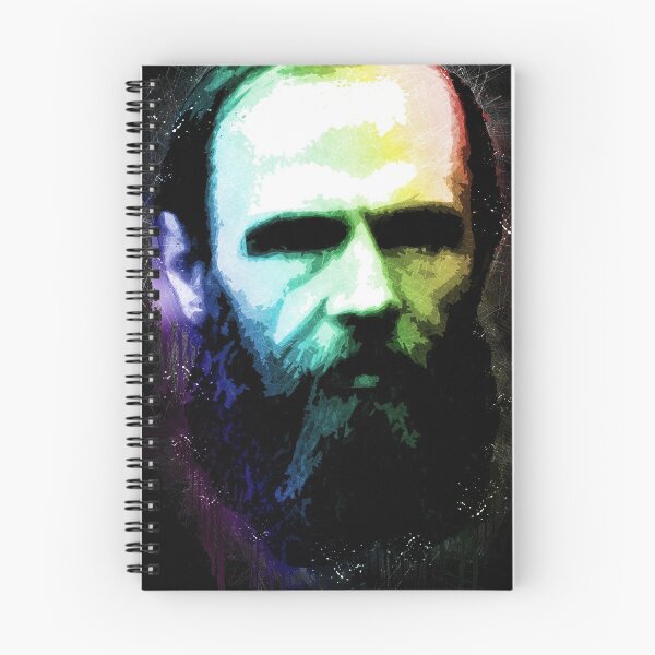 Item preview, Fyodor Dostoevsky Urban Grunge Painting Rainbow Spectrum designed and sold by whatyoulove.