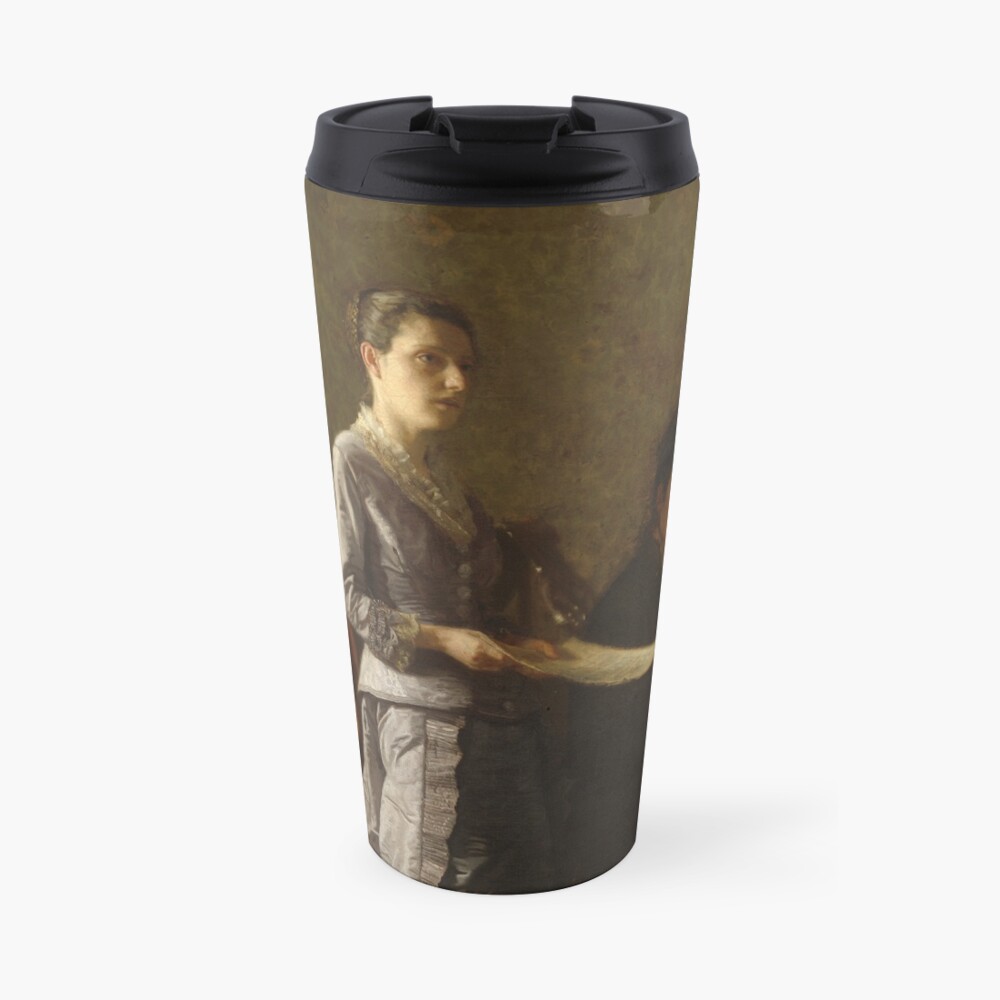 Singing a Pathetic Song Oil Painting by Thomas Eakins Travel Mug