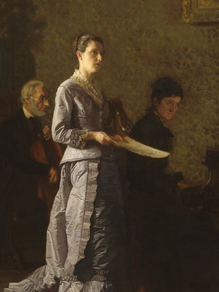 Singing a Pathetic Song Oil Painting by Thomas Eakins by podartist