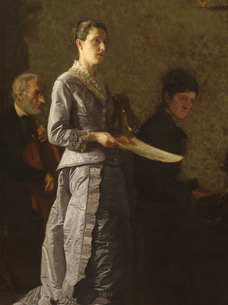 Singing a Pathetic Song Oil Painting by Thomas Eakins by podartist