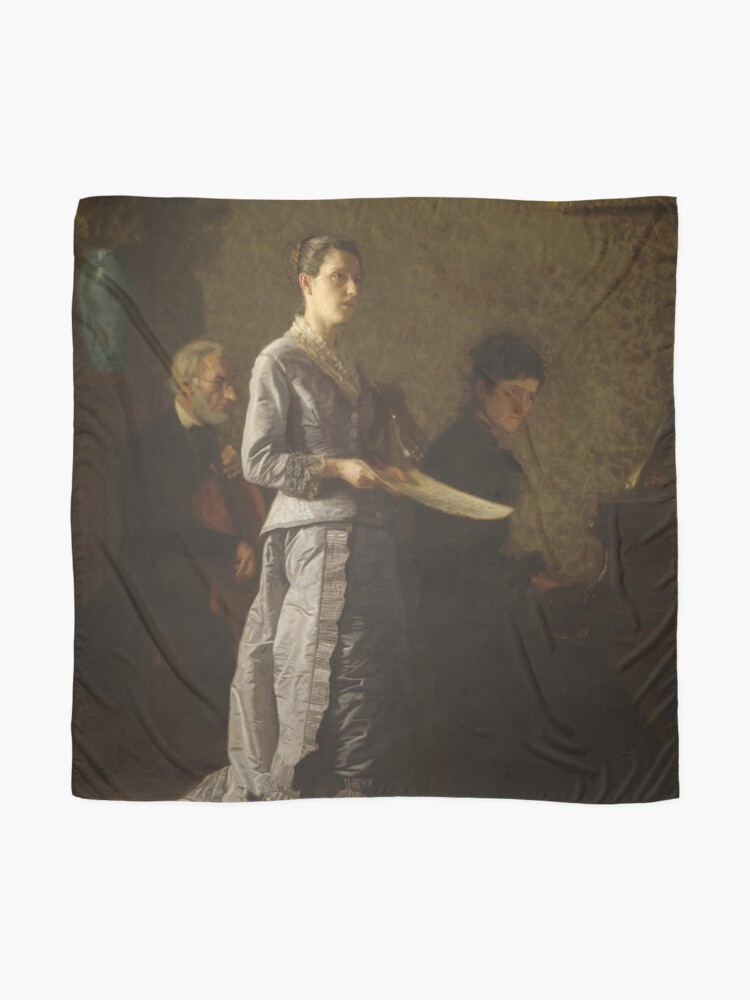 Alternate view of Singing a Pathetic Song Oil Painting by Thomas Eakins Scarf