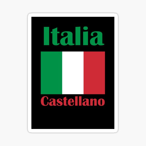 Vista previa del artículo con la obra «Castellano Italia», diseñado y vendido por CrankyOldDude.