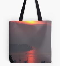 Amazing Sunrise over Mount Desert Island, Maine Tote Bag