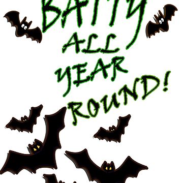 Batty. Yep, newest Batty. Halloween, whimsy, Deniz Divleli, humor